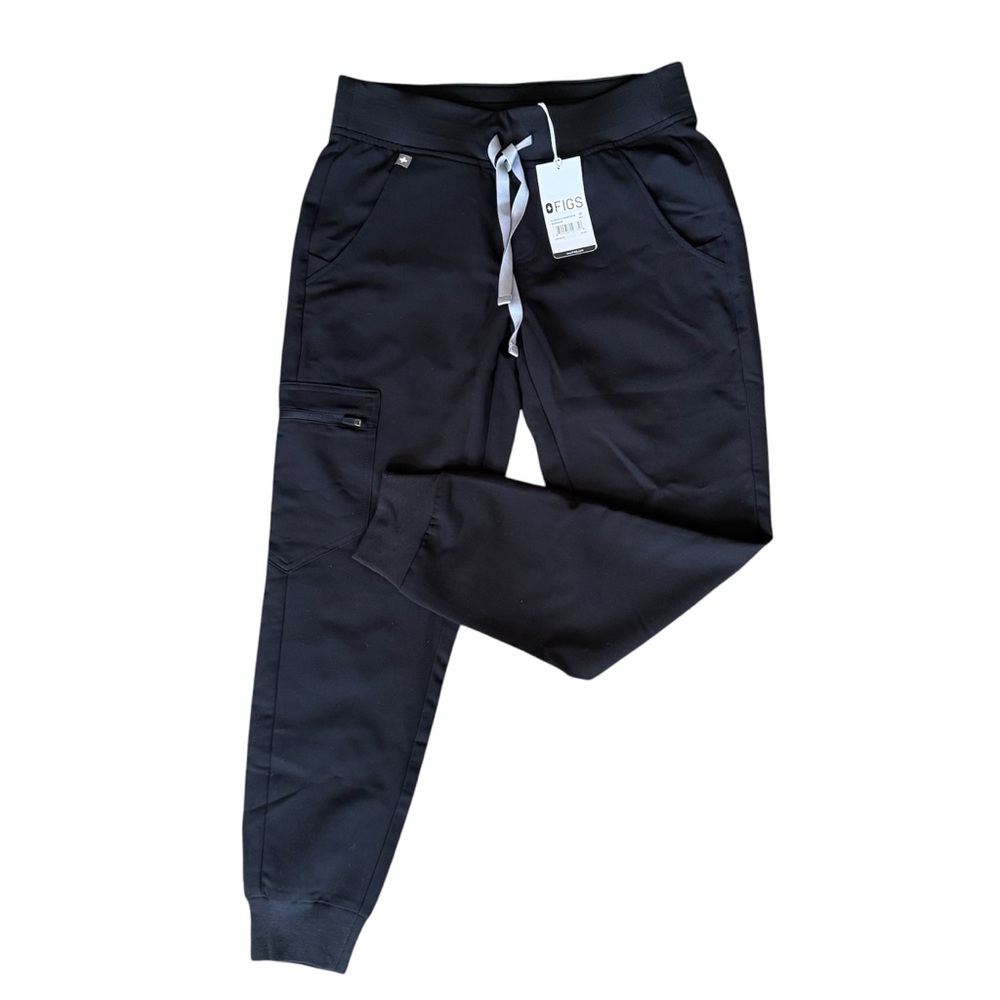 NWT Figs Black Zamora 2.0 Scrub Jogger Pants - Picture 2 of 6